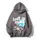 thumbnail image 1 of Graffiti Letter Foam Plus Velvet Kanye Sudaderas Hombres de gran tamaño Fleece Stranger Things Sudadera con capucha Unisex Pullover Hoody Tan Jianjun unisex, 1 of 2