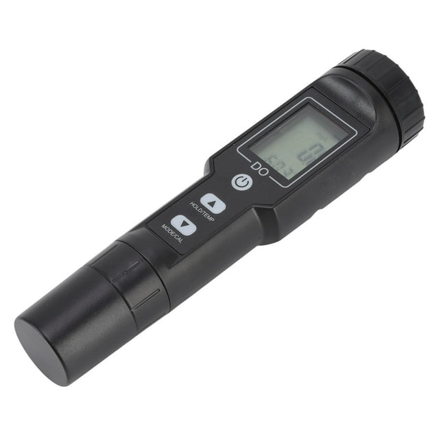 Dissolved Oxygen Meter, Temperature Compensation High Accuracy Digital Screen Display DO Meter For Pond Without Backlit,with Backlit