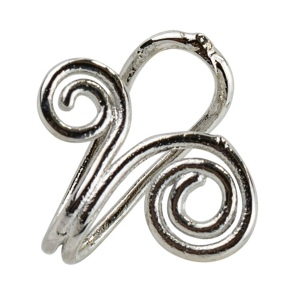 Claire's Teen and Adult Silver Swirl Faux Nose Ring, Stainless Steel, 1 Pack, 61410