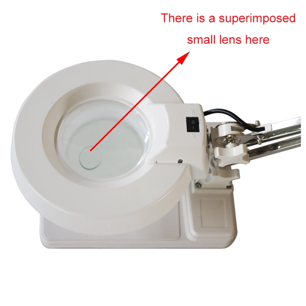 20X Table Magnifier Lamp Bench-top Magnifier Lamp LED Lamp Light Magnifier for Reading and Working 110V