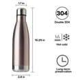 thumbnail image 5 of MEWAY 17oz Sport Water Bottle 8 Pack Vacuum Insulated Stainless Steel Sport Water Bottle Leak-Proof Double Wall Cola Shape Water Bottle,Keep Drinks Hot & Cold (Rose Gold,8 Pack), 5 of 9