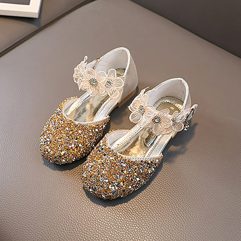 Toddler Girls Princess Shoes Dress Shoes Sandals Flower Girl Shoes Wedding Party Low Heels Flats for Kids