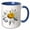 Blue/White, variant on 3drose, Stunning White Marguerite Daisy Vector Cut Out Isolated on White, 11oz Mug