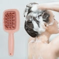 thumbnail image 2 of Unique Bargains 1 Pc Hair Brush Double-sided Handle Scalp Scrubber Pink, 2 of 6