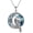 C-Crystal Raven, variant on Raven Necklace Sterling Silver Viking Celtic Crow Raven Pendant Crescent Moon Pentagram Amulet Wiccan Jewelry Gifts for Women Men