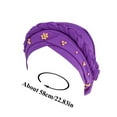 thumbnail image 3 of JFGHDG Knotted Headband for Women,Headband Head Wrap Hair Elastic Women Print Headband,Head Scarf for Women's Hair,Non Slip Headbands for Women,Cap for Women,Turban Headscarf Caps Purple One Size, 3 of 4