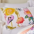thumbnail image 3 of Global Trends Wildflower Dream Modern Floral 100% Cotton Reversible Quilt Set, White, 5-Piece Full/Queen, 3 of 5