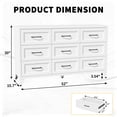 thumbnail image 2 of Aukfa 9-Drawer Wide Metal Dresser, Steel Storage Chest with Smooth-Glide Drawers, Eco-Friendly Bedroom Cabinet,, 2 of 9