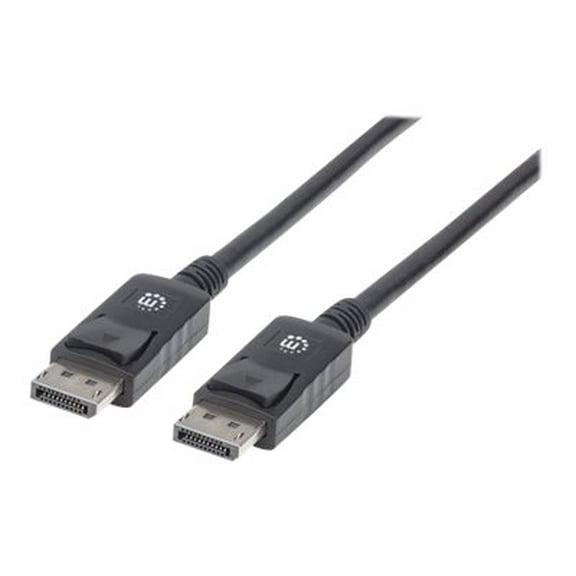 Manhattan 4K@60Hz DisplayPort Monitor Cable - 10 ft., Black - Lifetime Warranty