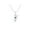 Silver, variant on Krishna Flute Leaf 925 Sterling Silver 5x3mm Pear London Blue Topaz Religious Necklace
