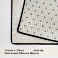 thumbnail image 4 of Boho Kitchen Mat 31"x20", Washable Non Slip Soft Plush Low Profile Kitchen Rug, Geometric Neutral Textured Sink Mat for Laundry Room, Bedroom & Office, 4 of 6