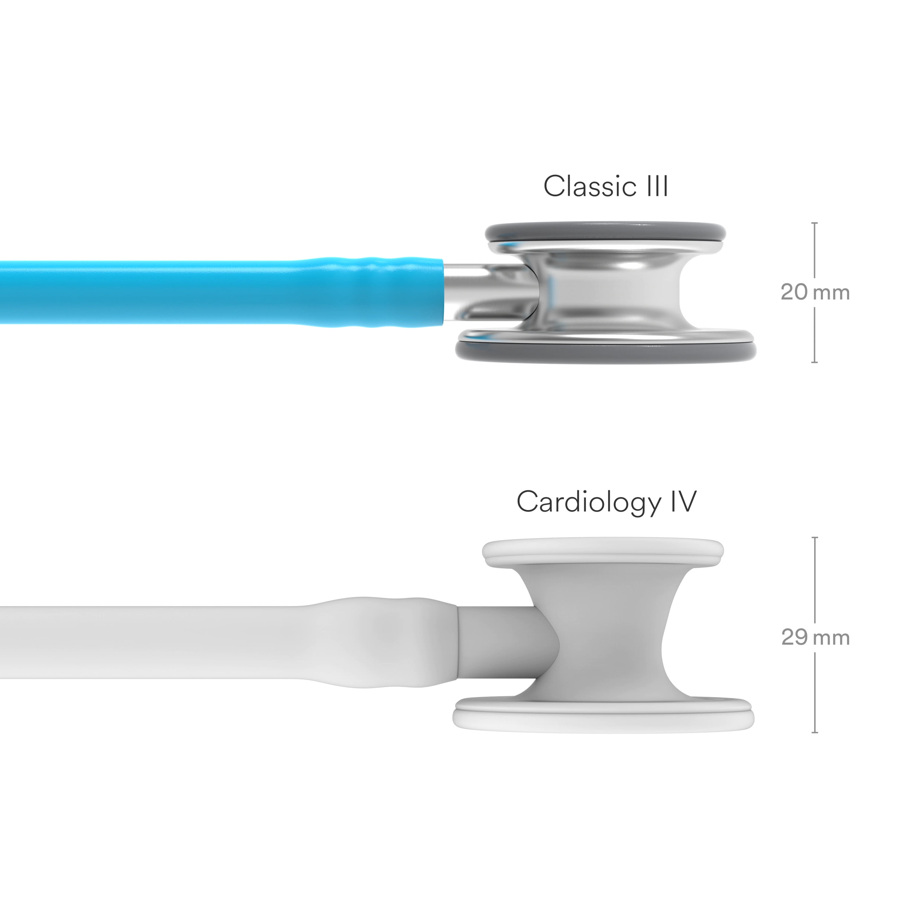3M Littmann Classic III Monitoring Stethoscope, 5835, Stainless Steel Chestpiece, 27" Turquoise Tube