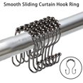 thumbnail image 4 of Gancho para cortina de ducha Gardenne, 12 unidades, doble gancho, buen equilibrio, gran capacidad de carga, anillos deslizantes suaves., 4 of 8