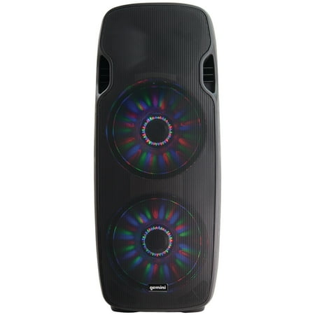 Gemini AS-215BLU-LT Dual 15" LED Bluetooth Powered Speaker