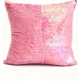 thumbnail image 5 of MOCOFO Mermaid Sequin Pillow Covers, Magic Reversible Color Changing Cushion Case with Holographic Effect, Decorative Throw Pillowcase for Home Decor, 16x16 Inch (2pc, pink), 5 of 7