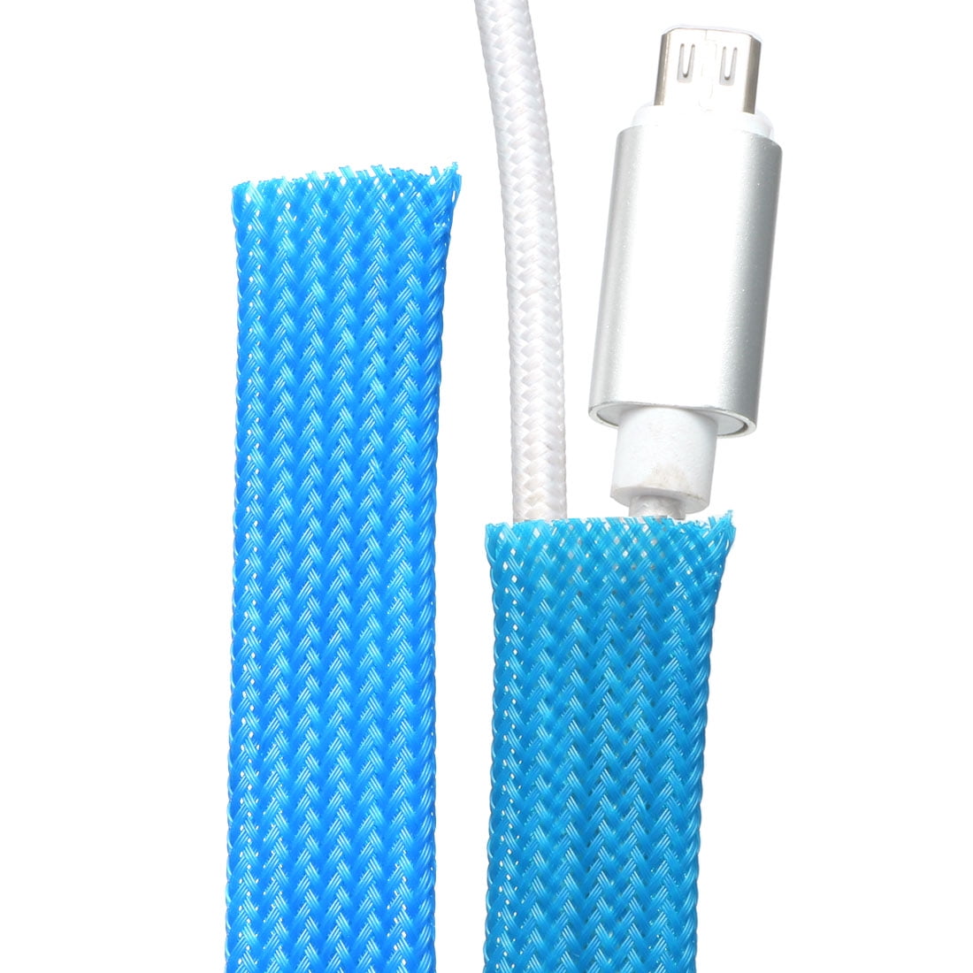 8mm Dia Tight Braided PET Expandable Sleeving Cable Wire Wrap Sheath