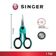 thumbnail image 3 of SINGER ProSeries 4.5-Inch Precision Scissors with NANO Tip and Comfort Grip, 3 of 10
