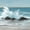Crashing Wave II, variant on Elephant Stock Beach Impressions I Wall Art - Horizontal Canvas Wall Art - Living Room Wall Decor - Abstract Canvas - Blue And Green Decor By Emma Caroline - 12" x 8"
