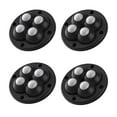 thumbnail image 2 of LOVIVER 4Pcs 360 Swivel Bedside Table Mop Bucket Kitchen Self Adhesive Caster Black, 2 of 8