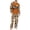 Beige, variant on Men's Halloween Pajama Set Long Sleeve Raglan Soft Cotton Loungewear with Letter Print Top & Full Length Pants for Home Night Beige L