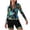Green, variant on VBVC Women's 2 Piece Zip Front Rash Guard Set , Ladies' Long Sleeve Tropical Bathing Suit , Full Coverage Surfing Swimwear For Women,Sky Blue,S-2XL