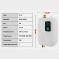 thumbnail image 4 of Instant Water Heater 110V 3000W Mini Electric Tankless Hot Water Heater Bathroom Kitchen Washing with LCD Display for Shower Bathroom Kitchen Washing US Plug, 4 of 9
