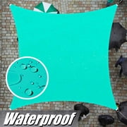 ColourTree 100% BLOCKAGE Waterproof 9.5' x 9.5' Turquoise Square Sun Shade Sail Canopy - Commercial Standard Heavy Duty - 220 GSM - 3 Years Warranty