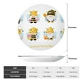 thumbnail image 2 of Easygdp Gnomes Honey Bee Bone China Decorative Plate Ceramic Dinner Plates Art Crafts with Display Stand-8in, 2 of 6
