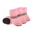thumbnail image 2 of Dog Shoes for Small Dogs, Hot Pavement Summer Puppy Dog Boots & Paw Protectors with Soft Anti-Slip Rubber Sole, Mesh Breathable Dog Booties for Hardfloors, Walking Running(Pink,M), 2 of 3