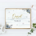 thumbnail image 2 of Koyal Wholesale Unframed Winter Watercolor Snowflakes and Gray Florals Sign, Dessert Table, 1- Pack, 2 of 5