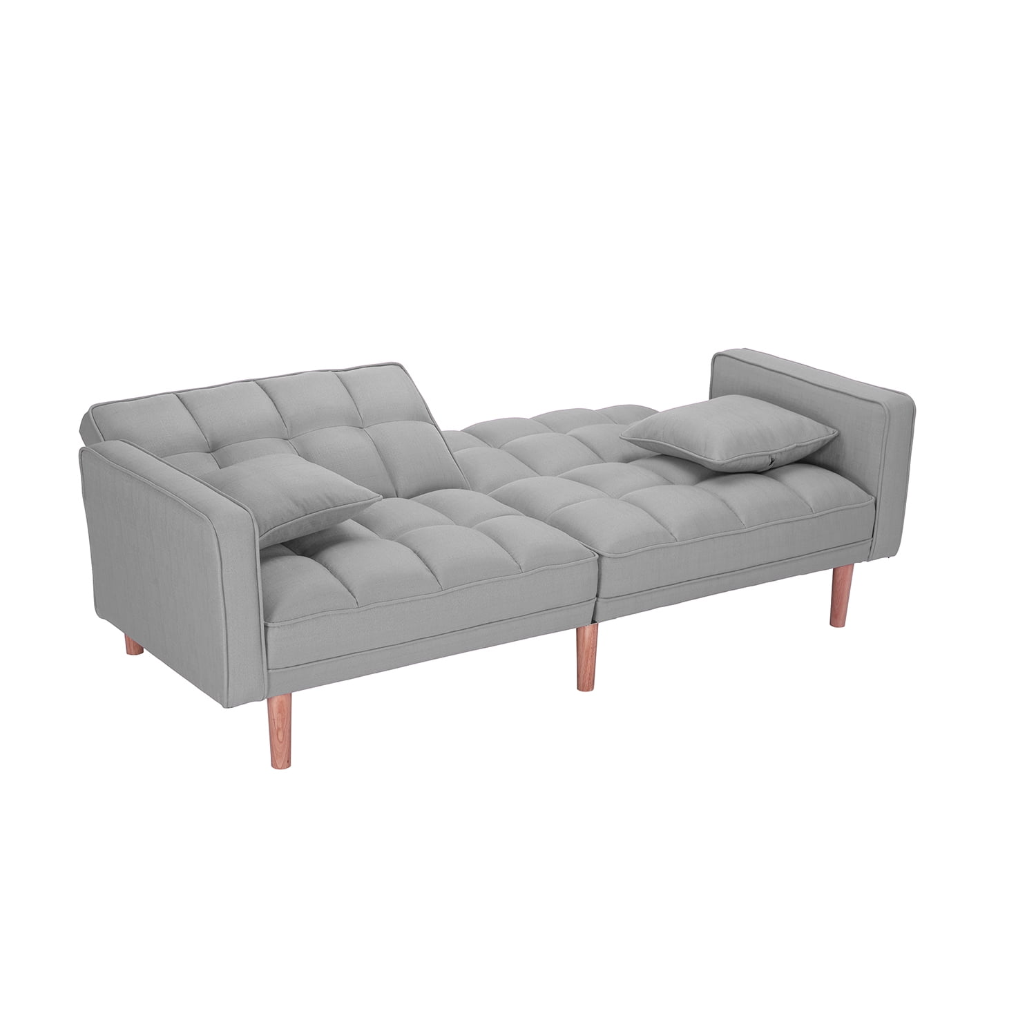 Kepooman Convertible Futon Sofa Bed, Small Loveseat Sleeper Sofa Futon Couch, Recliner Couch, Living Room Sofa for Living Room Leisure, Light Gray Kepooman Convertible Futon Sofa Bed, Small Loveseat Sleeper Sofa Futon Couch, Recliner Couch, Living Room Sofa for Living Room Leisure, Light Gray
