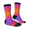 thumbnail image 2 of Goofa Holiday Shiny Printed Men's Crew Socks, Soft Durable Breathable Moisture-Wicking with Odor Control Cotton socks, 2 of 9