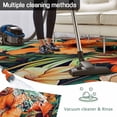 thumbnail image 5 of Burnt Orange Floral Outdoor Rug 3x5 Ft - Reversible Patio Rug Outdoor Camping Rugs, Tropical Botanical Leaves Floral Washable Indoor Outdoor Area Rugs, Non-Slip Outdoor Carpet Runner for Deck/Porch, 5 of 8