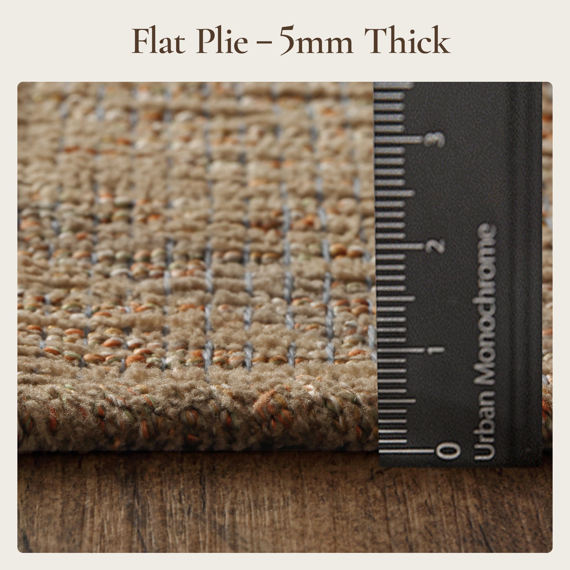 KUETH 8x10 Handwoven Natural Fiber Area Rug, Woven Natural Style Rug, Machine Washable Non-Slip for Living Room、 Bedroom and Dining Room.