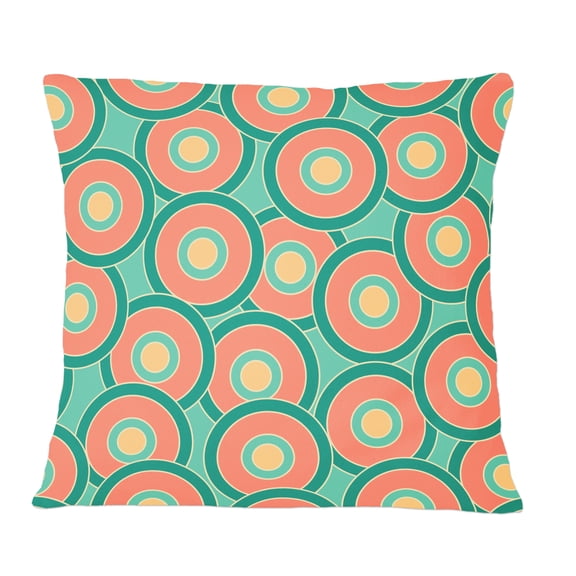 Designart Retro Circular Pattern VI' Mid-Century Modern Throw Pillow - 12x20