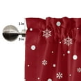 thumbnail image 6 of Innerwin Christmas Cafe Tier Xmas Kitchen Valance Thermal Insulated Short Window Curtain Rod Pocket Half Window Drapes Slot Top Bathroom Scarf Style-C 2pc-Tier Curtain: W:42''x H:45'', 6 of 6