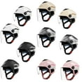 Motorcycle Open Face Helmet With Dual Lens, Sun Visor And Wind Shield