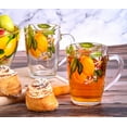 thumbnail image 5 of STP GOODS Lemon Glass Mug Set of 4 11.1 fl oz (330 ml) Tea Mugs for Hot Beverages Coffee and Tea Mugs for Latte Cocoa Chocolate Glass Drinkware Service for 4, Clear Yellow, 5 of 8