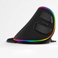 thumbnail image 1 of Reposamuñecas extraíble, 4000 ppp y software integrado para reducir la tensión en las manos, para túnel carpiano (negro) Ratón ergonómico, ratón vertical grande con cable y botones, dos piezas XianweiShao 8390615128070, 1 of 4