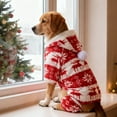 thumbnail image 5 of Dog Christmas Sweater Clothes, Puppy Winter Warm Soft Pajamas, Flannel Onesie PJS for Small Dogs, Pet Holiday Parties Pullover Sweaters Cat Doggie Boy Girl, 5 of 6