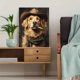 thumbnail image 5 of Qisvanset Framed Canvas Wall Art 12x16 Inch Hat Cigar Golden Retriever Western Pet Art, 5 of 5
