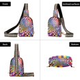 thumbnail image 7 of FORMRS Womens Crossbody Sling Bag Travel Daypack Shoulder Chest Backpack, Colorful Wavy Plaid, 7 of 7