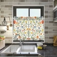 thumbnail image 4 of Yayeee Kitchen Curtains Tier Pair Light Filtering 27"x36" Rod Pocket Short Cafe Window Panel, Watercolor Wildflowers Pattern, 4 of 7
