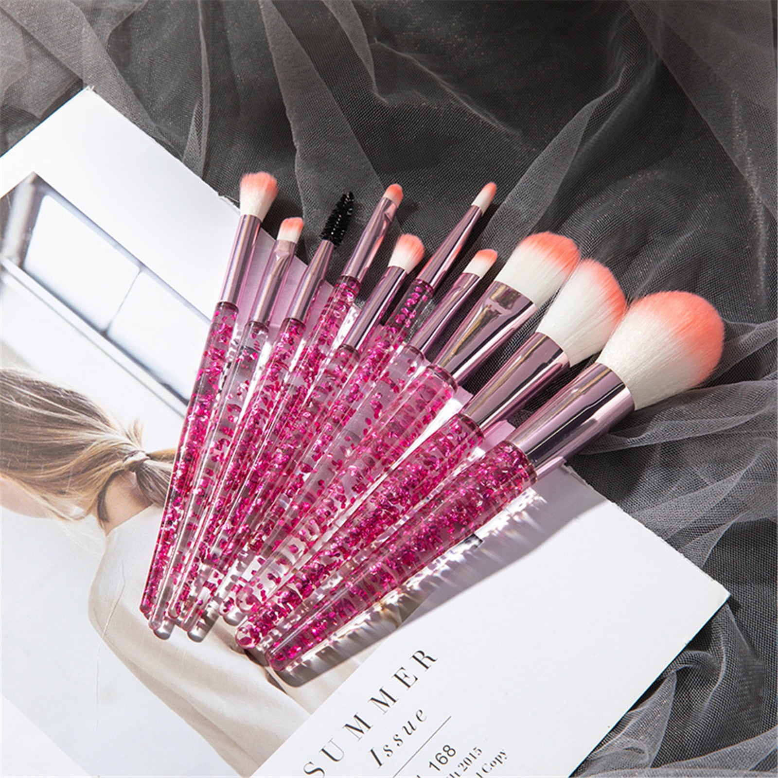 Makeup Brushes Anime Hard Hair Brush for Thick Hair Hair Brush Mini Roll up Hair Brush Hair Brush That Cleans Itself Wet And Wild Foundation Brush Large Foundation Brush Folding Brush Rubber