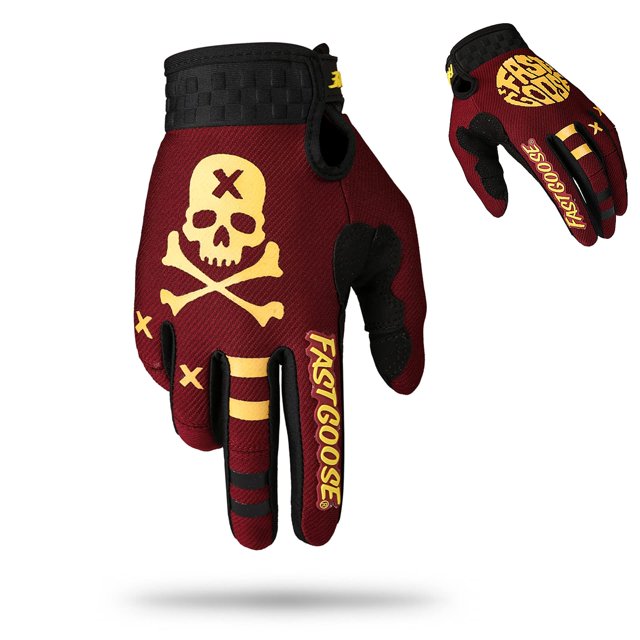 FASTGOOSE Guantes de motocicleta para moto de cross, guantes de motocross, guantes de moto para montar en bicicleta, ATV MX MTB Off Road Racing, guantes de ciclismo deportivos (granate mediano)