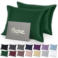thumbnail image 1 of Bare Home Satin Pillowcase Set - Luxury Pillowcases - Soft and Smooth - Breathable - Envelope Closure - Standard, Forest Green, 1 of 8