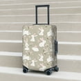 thumbnail image 2 of Lsque Rabbit And Flower Printed Luggage Cover, Travel Luggage Protector,Scratch and Dirt Resistant, Fits 18-32 Inch Luggage - X-Large, 2 of 9
