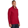 thumbnail image 4 of Port Authority Pinpoint Mesh 1/2 Zip-M (Rich Red), 4 of 6