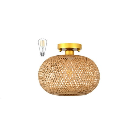 

Woven Pendant Light Rattan Ceiling Light Fixtures Boho Bamboo Wicker Bedroom Bathroom Ceiling Light