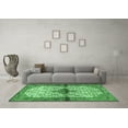 thumbnail image 3 of Ahgly Company Machine Washable Indoor Rectangle Persian Emerald Green Traditional Area Rugs, 3' x 5', 3 of 4